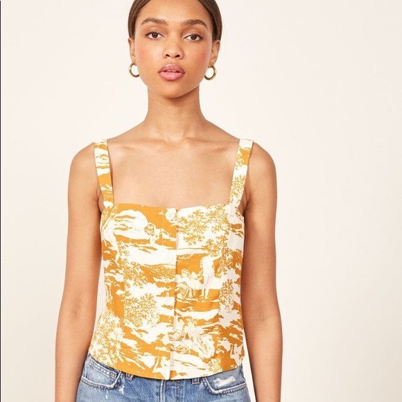 Reformation Tops - Reformation NWT Yara Yellow Tank Top XL
